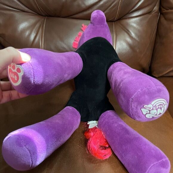 BUILD-A-BEAR Tempest Shadow Plush 16” MY LITTLE PONY Movie Purple Black 2017 - Picture 15 of 15